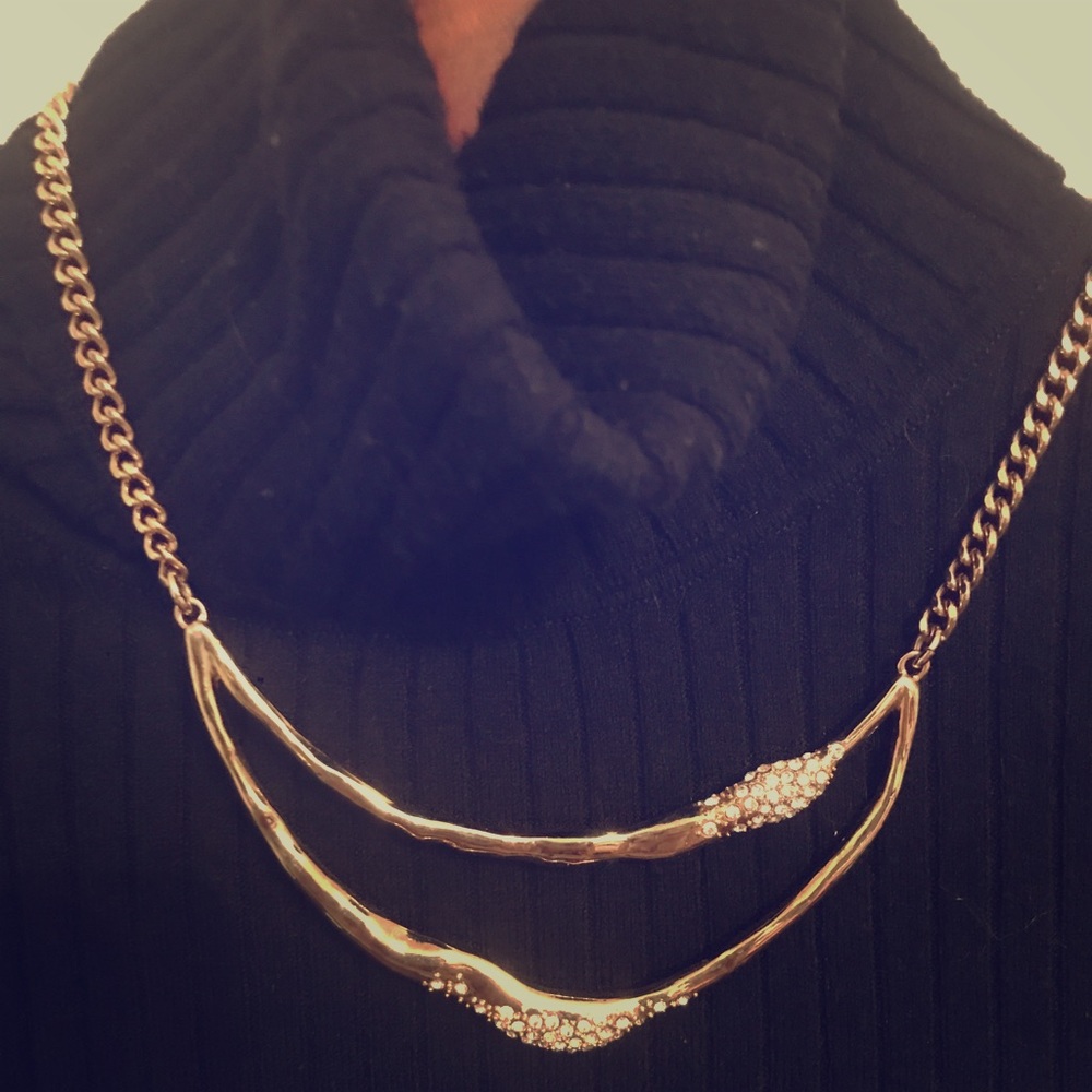 Gold artistic necklace